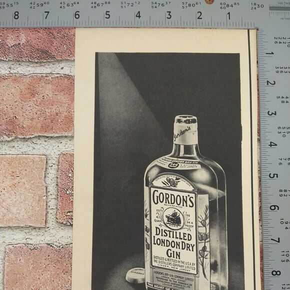 Gordons‎ - There's no gin like Gordon's - 1950 Vtg Alcohol PRINT AD Ephemera - Picture 4 of 6